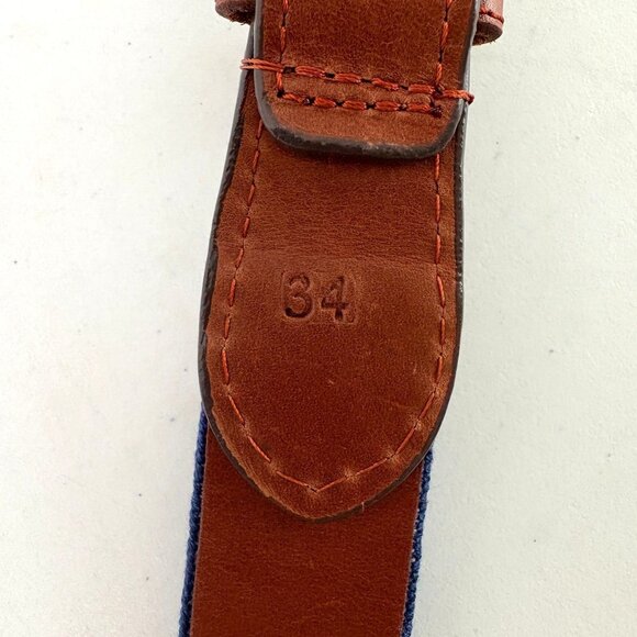 Smathers & Branson Needlepoint Belt Size 34 Georgetown University Brass Buckle - Picture 6 of 11